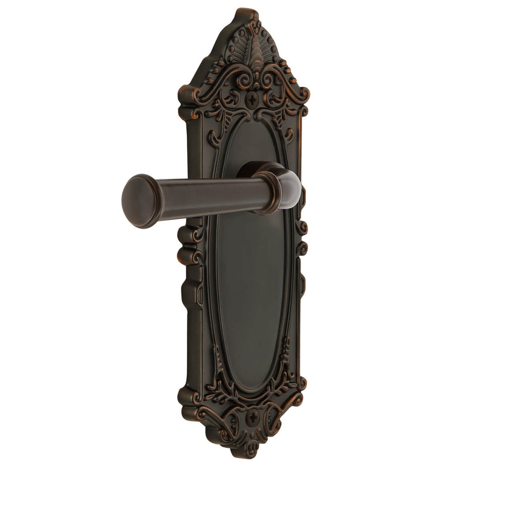 Grande Victorian Long Plate with Georgetown Lever in Timeless Bronze