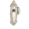 Grande Victorian Long Plate with Grande Victorian Knob in Polished Nickel
