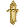 Grande Victorian Long Plate with Portofino Lever in Polished Brass
