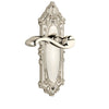 Grande Victorian Long Plate with Portofino Lever in Polished Nickel