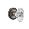 Newport Rosette with Biarritz Crystal Knob in Antique Pewter