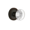 Newport Rosette with Bordeaux Crystal Knob in Timeless Bronze