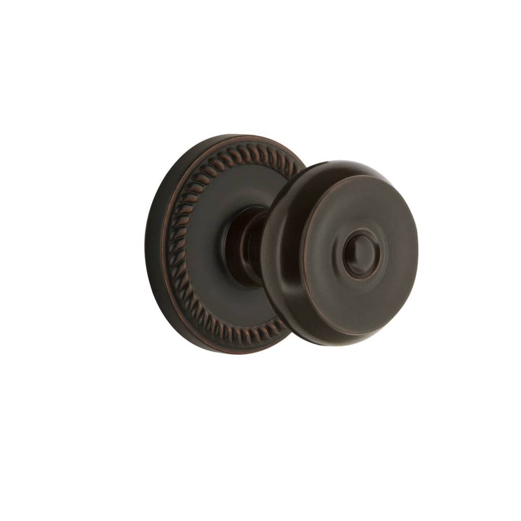 Newport Rosette with Bouton Knob in Timeless Bronze