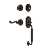 Newport Rosette S Grip Entry Set Newport Lever in Timeless Bronze