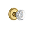 Newport Rosette with Chambord Crystal Knob in Polished Brass