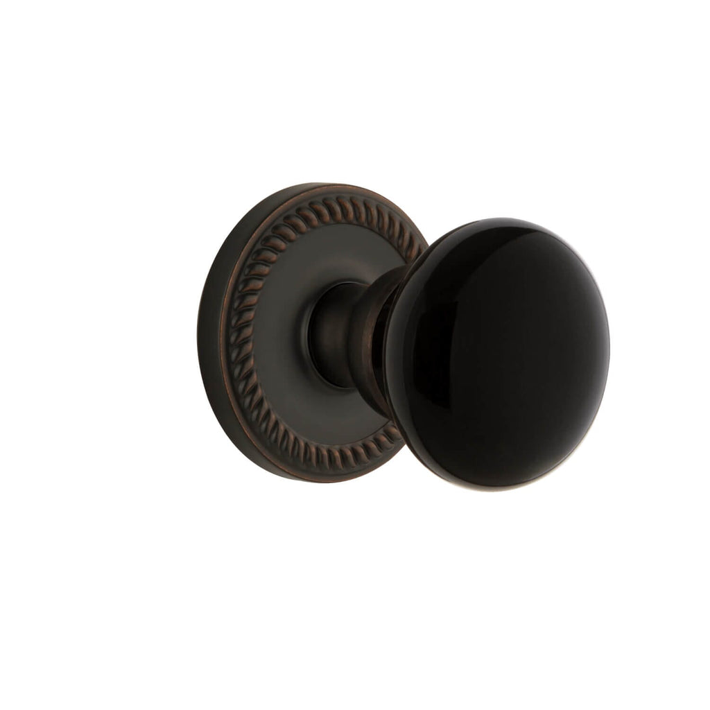 Newport Rosette with Coventry Knob in Timeless Bronze