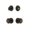 Newport Rosette Entry Set with Circulaire Knob in Timeless Bronze