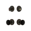 Newport Rosette Entry Set with Coventry Knob in Timeless Bronze