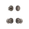 Newport Rosette Entry Set with Fifth Avenue Knob in Antique Pewter