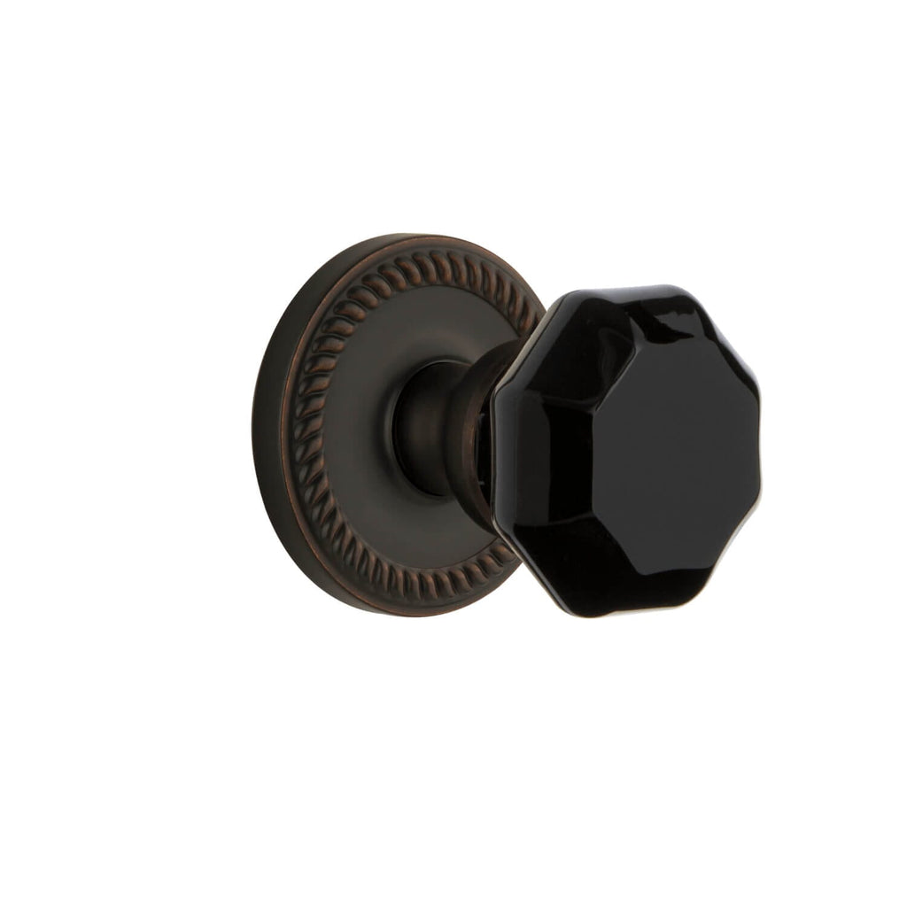 Newport Rosette with Lyon Knob in Timeless Bronze