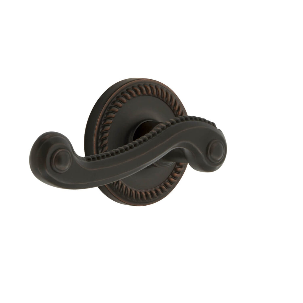 Newport Rosette with Newport Lever in Timeless Bronze