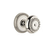 Newport Rosette with Parthenon Knob in Polished Nickel