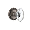 Newport Rosette with Provence Crystal Knob in Antique Pewter