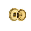 Newport Rosette with Soleil Knob in Lifetime Brass