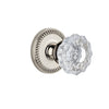 Newport Rosette with Versailles Crystal Knob in Polished Nickel