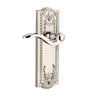 Parthenon Long Plate with Bellagio Lever in Polished Nickel
