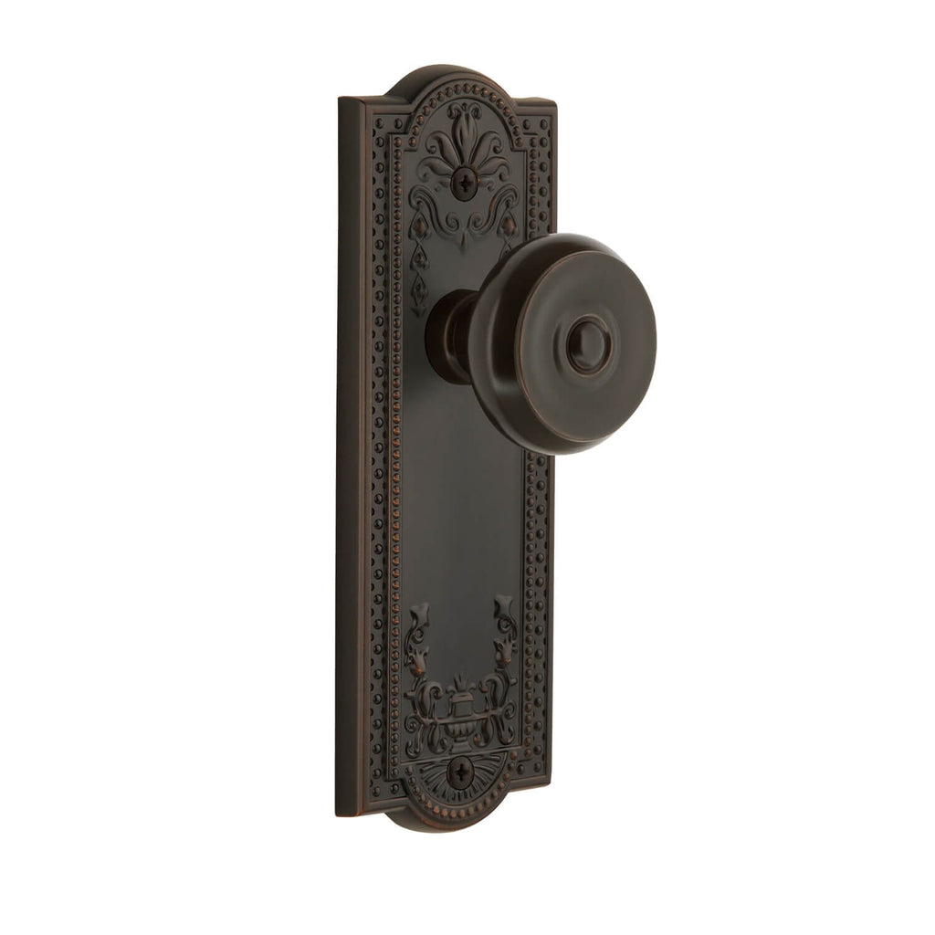 Parthenon Long Plate with Bouton Knob in Timeless Bronze