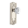 Parthenon Long Plate with Chambord Crystal Knob in Polished Nickel