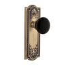 Parthenon Long Plate with Coventry Knob in Vintage Brass