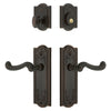 Parthenon Long Plate Entry Set with Newport Lever in Timeless Bronze