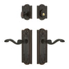 Parthenon Long Plate Entry Set with Portofino Lever in Timeless Bronze