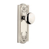 Parthenon Long Plate with Fifth Avenue Knob in Polished Nickel