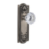 Parthenon Long Plate with Fontainebleau Crystal Knob in Antique Pewter
