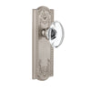 Parthenon Long Plate with Provence Crystal Knob in Satin Nickel