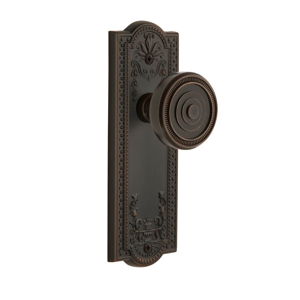 Parthenon Long Plate with Soleil Knob in Timeless Bronze