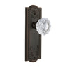 Parthenon Long Plate with Versailles Crystal Knob in Timeles Bronze