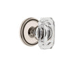 Soleil Rosette with Baguette Clear Crystal Knob in Polished Nickel