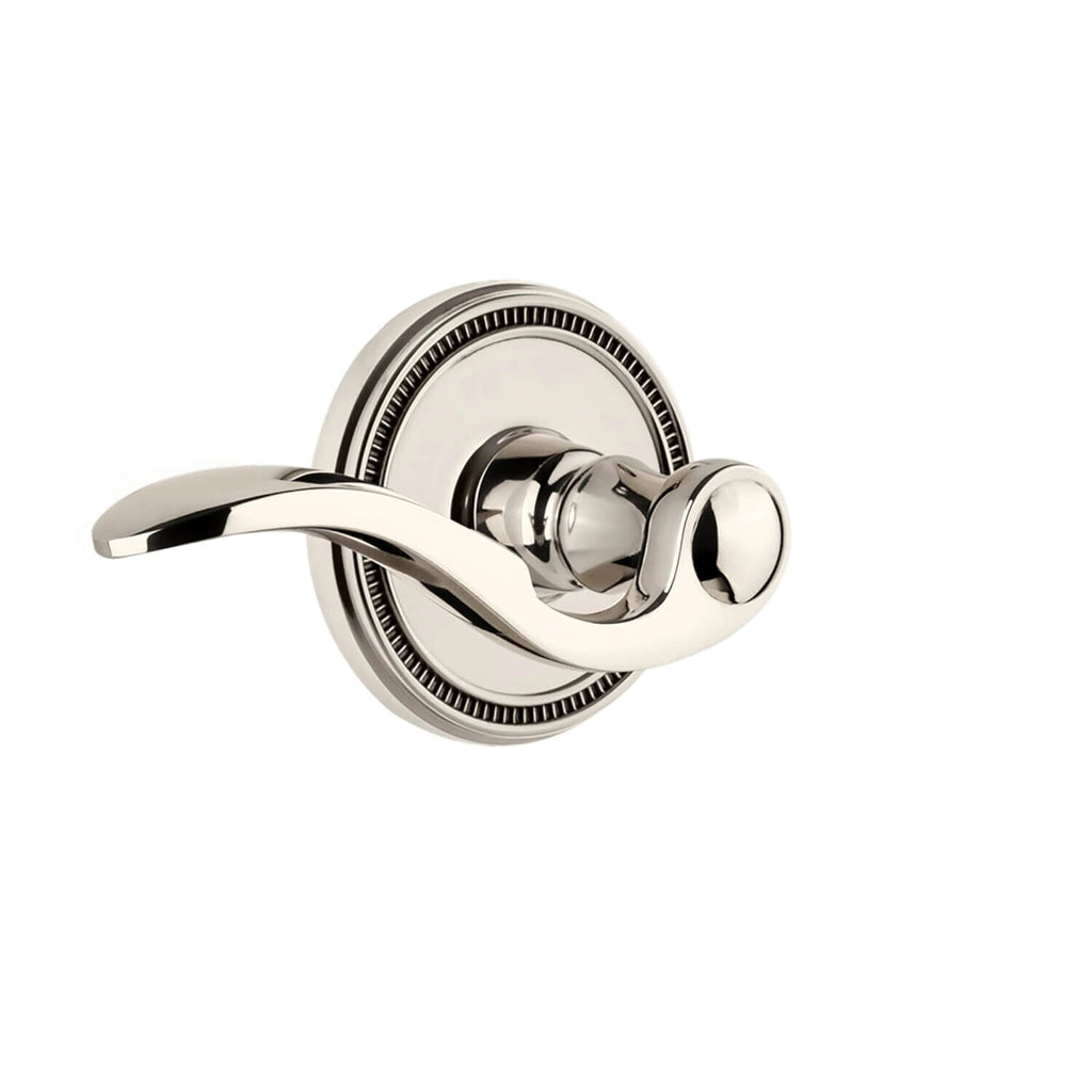 Soleil Rosette with Bellagio Lever in Polished Nickel