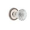 Soleil Rosette with Brilliant Crystal Knob in Polished Nickel