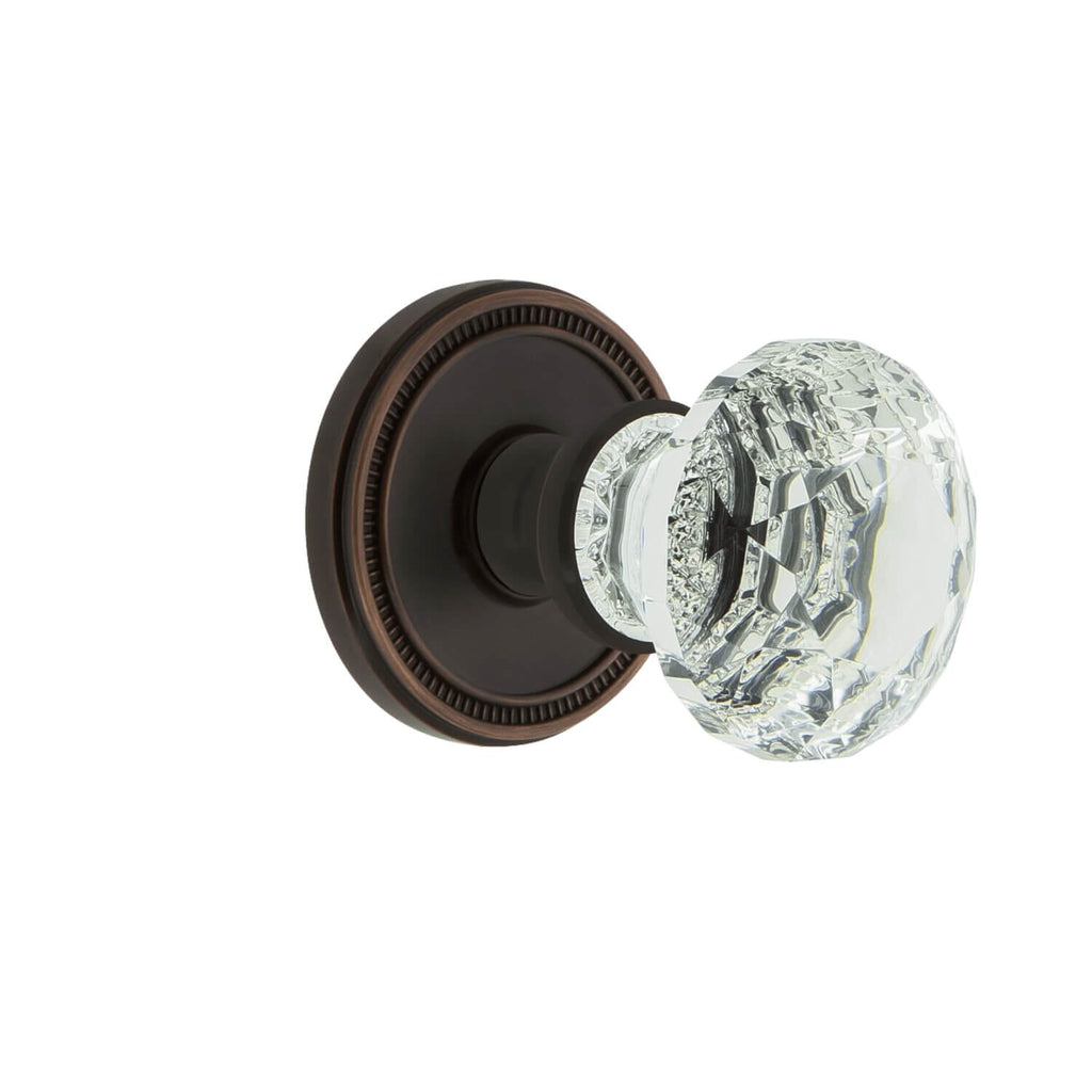 Soleil Rosette with Brilliant Crystal Knob in Timeless Bronze