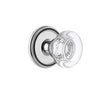 Soleil Rosette with Bordeaux Crystal Knob in Bright Chrome