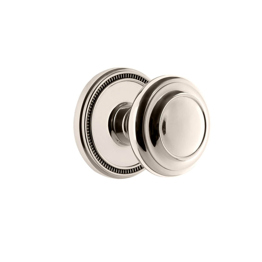 Soleil Rosette with Circulaire Knob in Polished Nickel