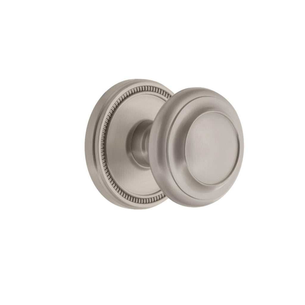 Soleil Rosette with Circulaire Knob in Satin Nickel