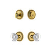 Soleil Rosette Entry Set with Chambord Crystal Knob in Lifetime Brass