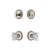 Soleil Rosette Entry Set with Chambord Crystal Knob in Polished Nickel