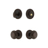 Soleil Rosette Entry Set with Circulaire Knob in Timeless Bronze