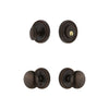 Soleil Rosette Entry Set with Fifth Avenue Knob in Timeless Bronze