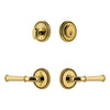 Soleil Rosette Entry Set with Georgetown Lever in Lifetime Brass