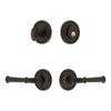 Soleil Rosette Entry Set with Georgetown Lever in Timeless Bronze