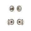 Soleil Rosette Entry Set with Grande Victorian Knob in Polished Nickel