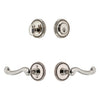 Soleil Rosette Entry Set with Newport Lever in Polished Nickel