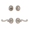 Soleil Rosette Entry Set with Newport Lever in Satin Nickel
