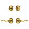 Soleil Rosette Entry Set with Portofino Lever in Lifetime Brass