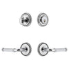Soleil Rosette Entry Set with Soleil Lever in Bright Chrome