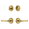 Soleil Rosette Entry Set with Soleil Lever in Lifetime Brass