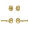 Soleil Rosette Entry Set with Soleil Lever in Satin Brass